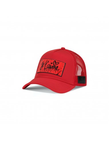 PARTCH Je t'Aime Trucker Hat Red Removable Clip En savoir plus