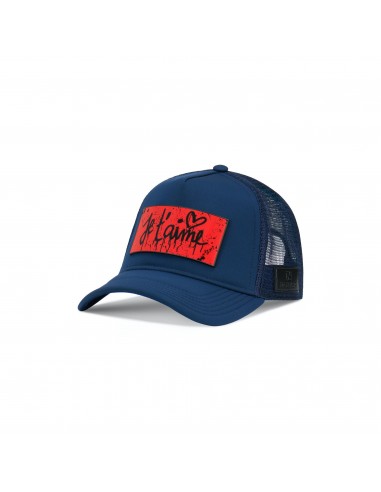 PARTCH Je t'aime Trucker Hat Navy Blue Removable Clip l'évolution des habitudes 