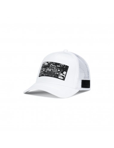 PARTCH Pop Love Blk/Wht Trucker Hat White Removable Clip les ctes