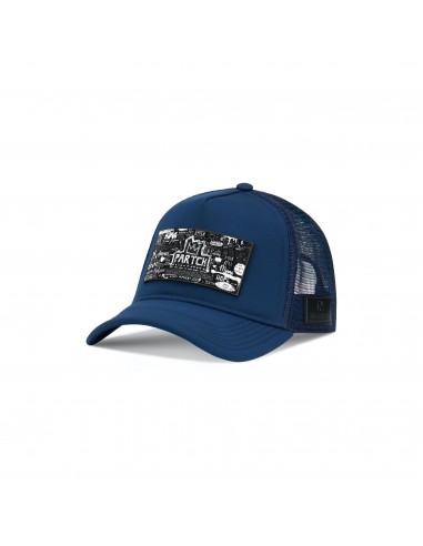 PARTCH Pop Love Blk/Wht Trucker Hat Navy Blue Removable Clip solde