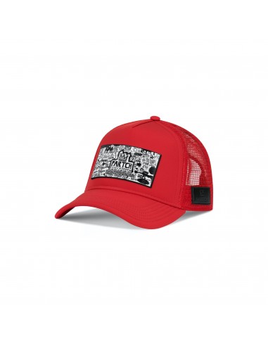 PARTCH Pop Love Wht/Blk Trucker Hat Red Removable Clip de France