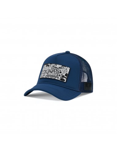 PARTCH Pop Love Wht/Blk Trucker Hat Navy Blue Removable Clip acheter