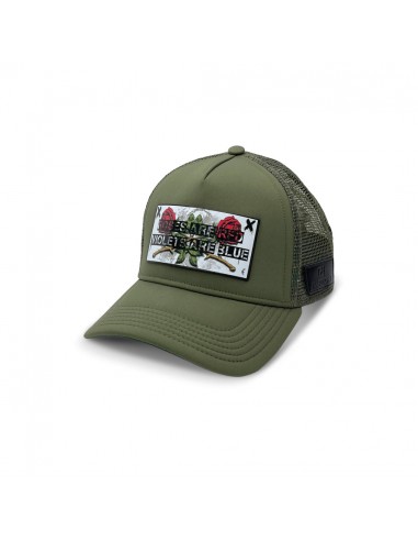 PARTCH Roses Trucker Hat Khaki Green Removable Clip 50% de réduction en Octobre 2024