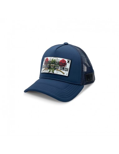 PARTCH Roses Trucker Hat Navy Blue Removable Clip ou a consommer sur place