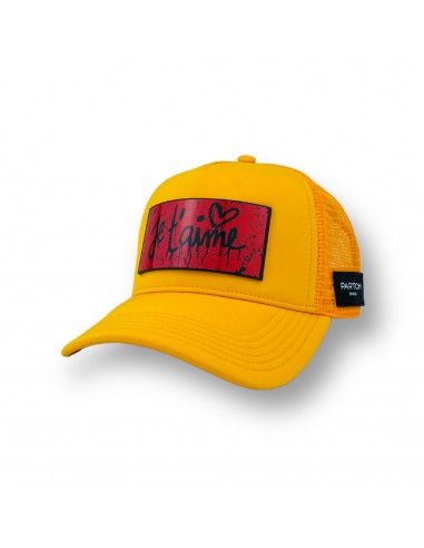 PARTCH Je t'Aime Trucker Hat Yellow Removable Clip paiement sécurisé