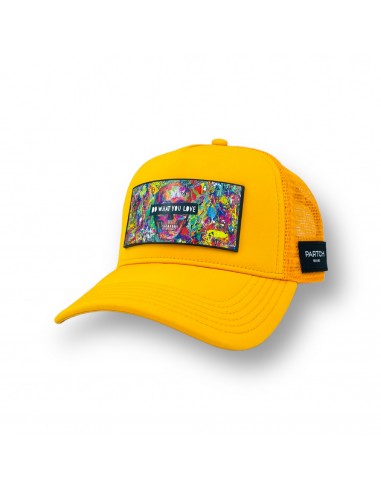 PARTCH Skull Trucker Hat Yellow Removable Clip les ctes