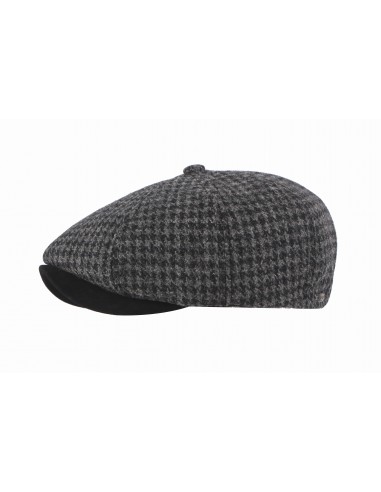 The Felsham Tweed Baker Boy Cap In Dark Grey pour bénéficier 