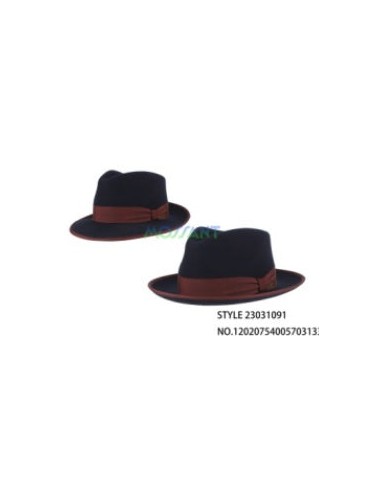 Wisley Fedora Felt Hat Charcoal pas cheres