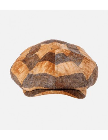 FRED Linen-Cotton Newsboy Cap Burlywood-Brown Amélioration de cerveau avec