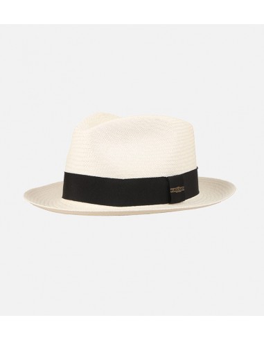 Aususte Panama Straw Hat Medium Brim White Toutes les collections ici