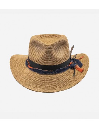 URANUS Raffia Straw Outback Wide Brim Burlywood plus qu'un jeu 