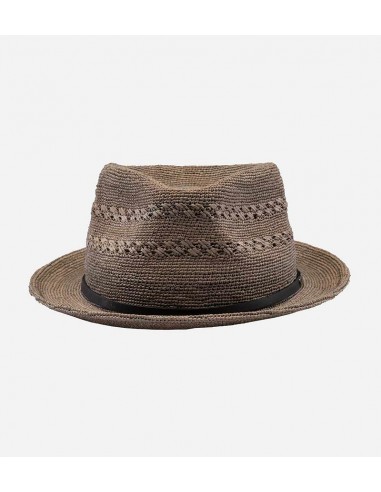 AARON Raffia Surf Straw Fedora Hat Short Brim Dimgrey Profitez des Offres !