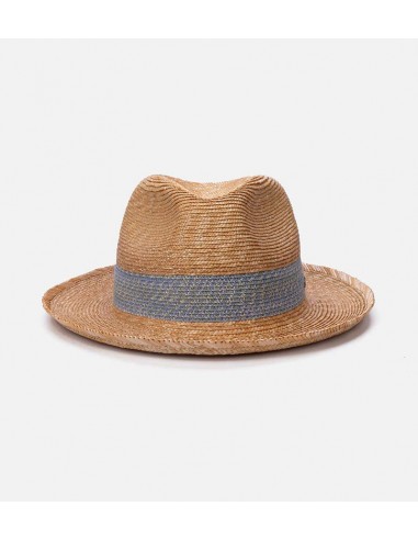 MARS Wheat Straw Roll Up Sun Hat With Light Blue Band 2023