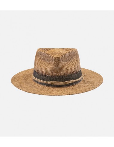 NAPHTALI Raffia Straw Fedora Medium Brim Tan prix