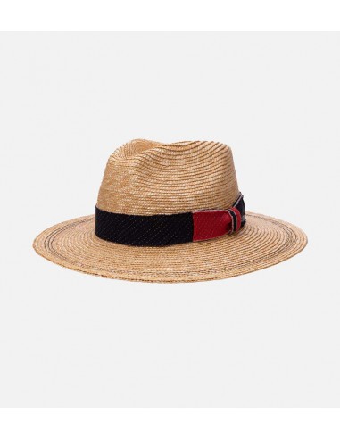 BISON Wheat Summer Straw Fedora Wide Brim Wheat plus qu'un jeu 