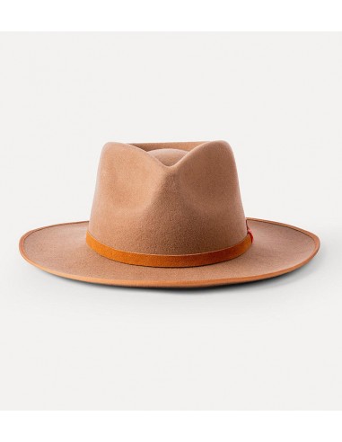 Tan Fedora Hat Wide Brim For Men solde