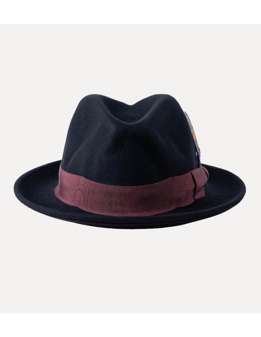 Small Fedora With Snap Brim Water Drop Crown Black de technologie