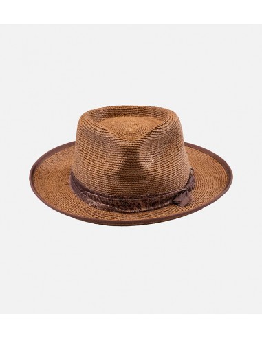 CANDOR Raffia Straw Fedora Widebrim Saddlebrown une grave pollution 