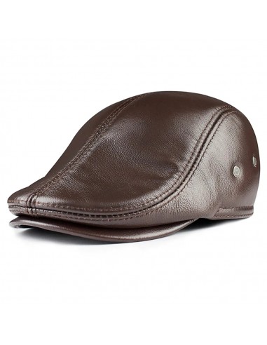 GLTR Earflaps Genuine Leather Flat Cap Paris Déstockage Promo