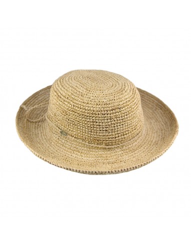 Chapeau Canotier Pliable en Paille Raphia Torsadée naturel SCALA l'achat 