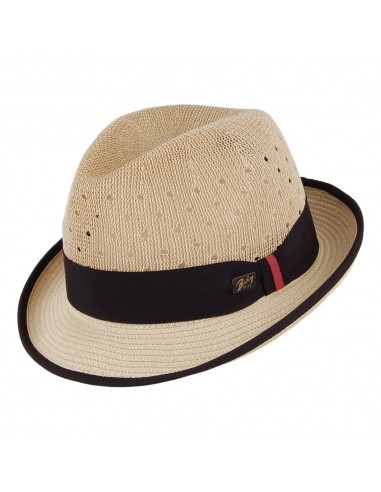 Chapeau Trilby en Paille Toyo Bascom naturel BAILEY pas cheres