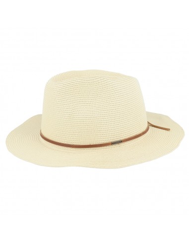 Chapeau Fedora en Paille Pliable Wesley beige sable BRIXTON Faites des économies