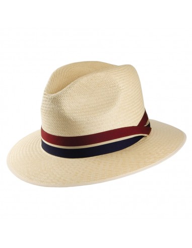 Chapeau Fedora Panama Safari avec Bandeau à Rayures OLNEY 50% de réduction en Octobre 2024