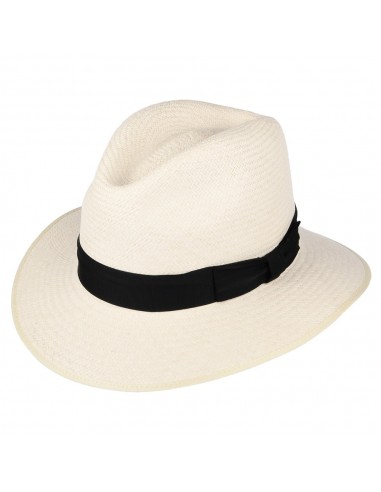 Chapeau Fedora Panama Safari avec Bandeau noir Safari décoloré OLNEY livraison gratuite