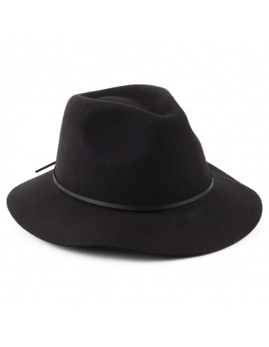 Chapeau Fedora Wesley noir BRIXTON en stock