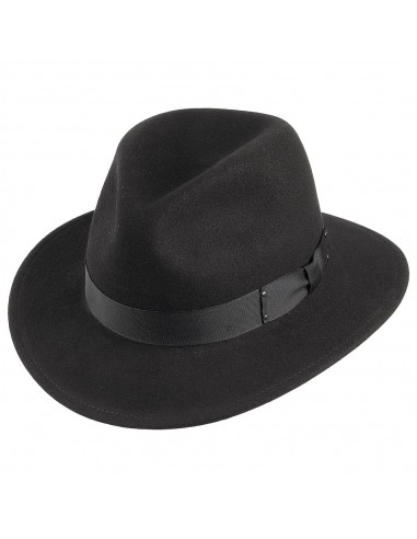 Chapeau Fedora Déformable Hydrofuge Curtis en Laine Feutrée noir BAILEY pas cher 