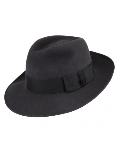 Chapeau Fedora en Fourrure Feutrée Gangster anthracite CHRISTYS votre