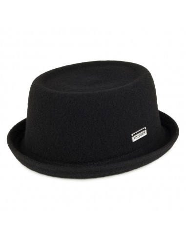 Chapeau Pork Pie en Laine Mowbray noir KANGOL de France