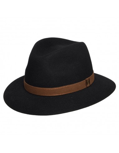 Chapeau Fedora Safari Déformable en Fourrure Feutrée noir BORSALINO Venez découvrir notre 