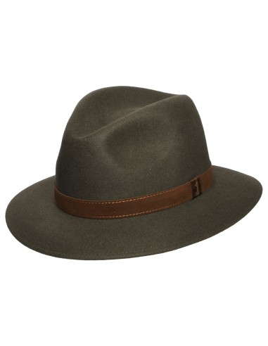 Chapeau Fedora Safari Déformable en Fourrure Feutrée sauge BORSALINO ouvre sa boutique