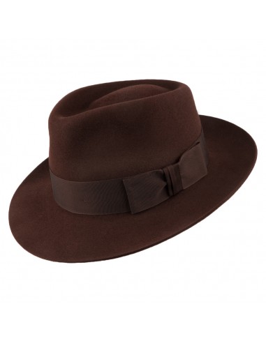 Chapeau Fedora en Fourrure Feutrée Casablanca marron CHRISTYS Découvrez la collection