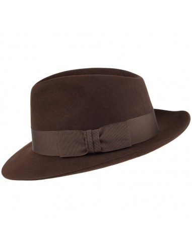 Chapeau Fedora en Fourrure Feutrée Knightsbridge marron CHRISTYS france