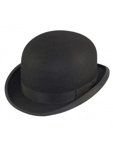 Chapeau Melon en Fourrure Feutrée noir CHRISTYS Paris Déstockage Promo