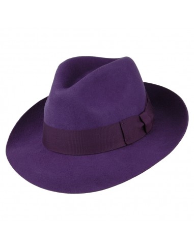 Chapeau Fedora en Laine Feutrée Mayfair violet DENTON JUSQU'A -70%! 