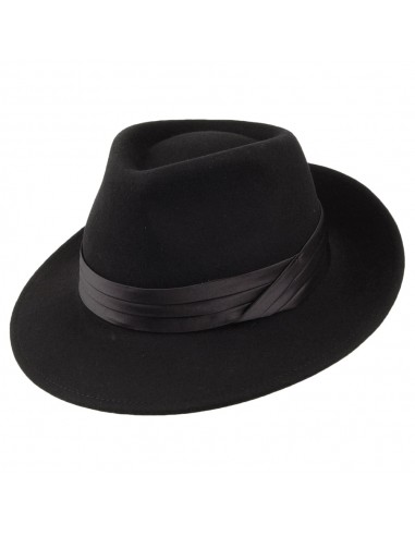 Chapeau Fedora en Laine Feutrée Goodman noir BRIXTON Paris Déstockage Promo