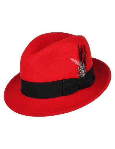 Chapeau Trilby Déformable Tino rouge BAILEY store