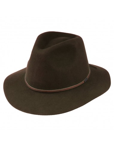 Chapeau Fedora en Laine Feutrée Wesley marron BRIXTON d'Europe débarque