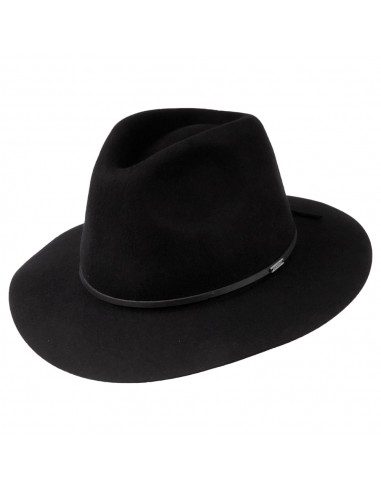 Chapeau Fedora en Laine Feutrée Wesley noir BRIXTON Pour