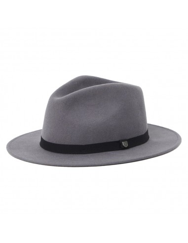 Chapeau Fedora en Laine Feutrée Pliable Messer gris BRIXTON en linge