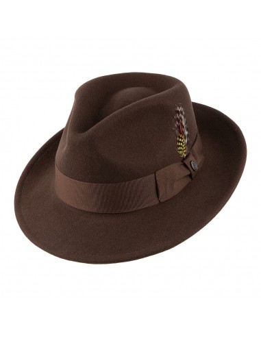 Chapeau Fedora en Laine Feutrée Déformable C-Crown marron JAXON & JAMES d'Europe débarque