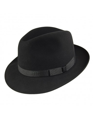 Chapeau Fedora en Fourrure Feutrée Epsom noir CHRISTYS acheter