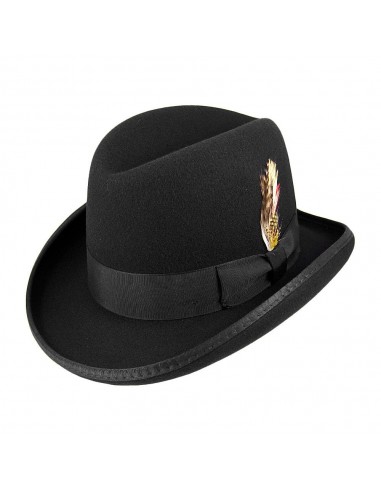 Chapeau Homburg en Laine noir JAXON & JAMES brillant des détails fins