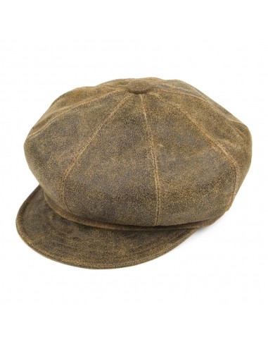 Casquette Gavroche en Cuir Antique marron NEW YORK HAT CO. ouvre sa boutique