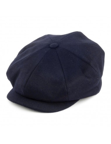 Casquette Gavroche En Laine Loden bleu marine CITY SPORT brillant des détails fins