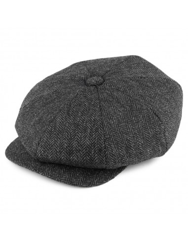 Casquette Gavroche en Tweed à Chevrons Country anthracite CHRISTYS du meilleur 