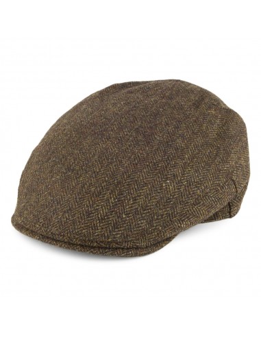 Casquette Plate en Tweed à Chevrons Balmoral Country olive CHRISTYS Vous souhaitez 